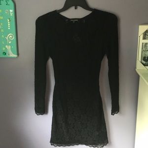 Black lace mini dress from Express